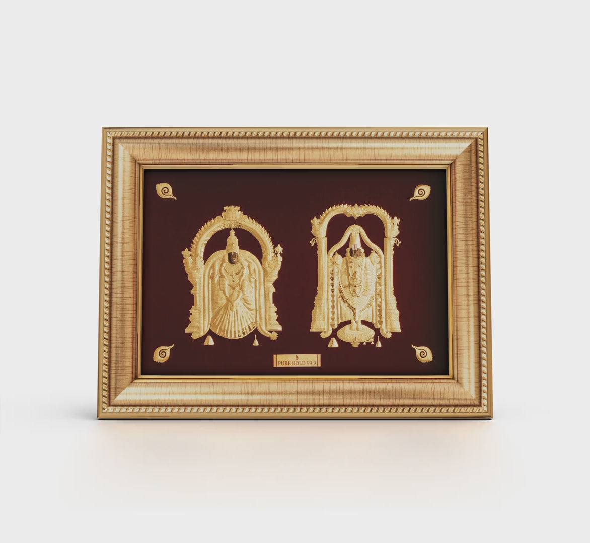 24K gold Balaji artwork in premium frame – perfect for home decor and gifting