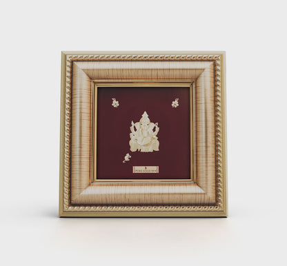 24K gold Ganesha artwork in premium frame – perfect for home decor and gifting