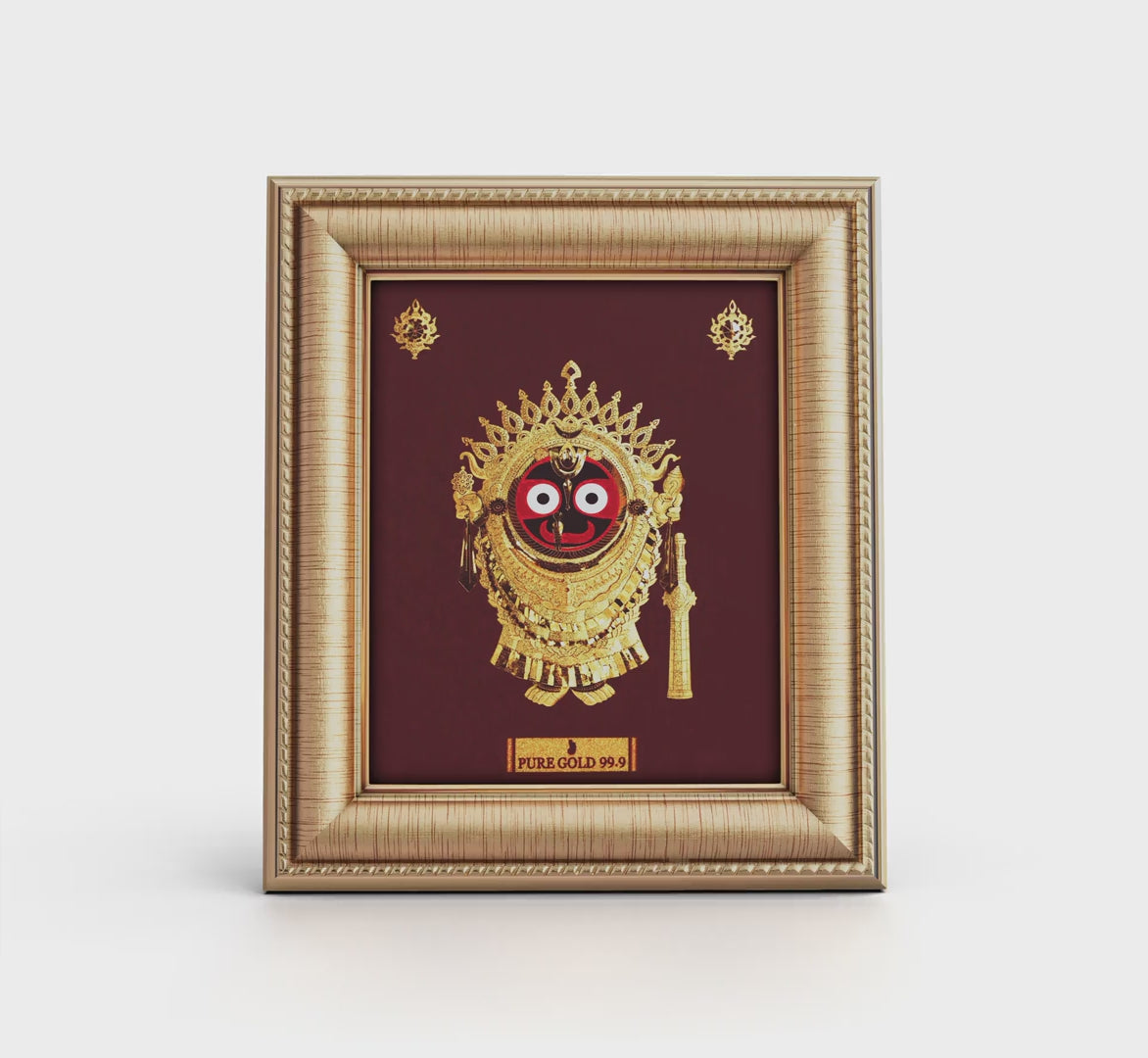 Prima Art Lord Jagannath 24K Gold Sheet Artwork Frame best for festival and corporate gifting 