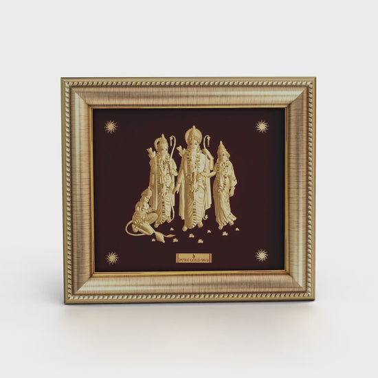 Prima Art Ram Darbar 24K Gold Sheet Artwork Frame best for festival and corporate gifting 