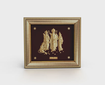 Prima Art Ram Darbar 24K Gold Sheet Artwork Frame best for festival and corporate gifting 