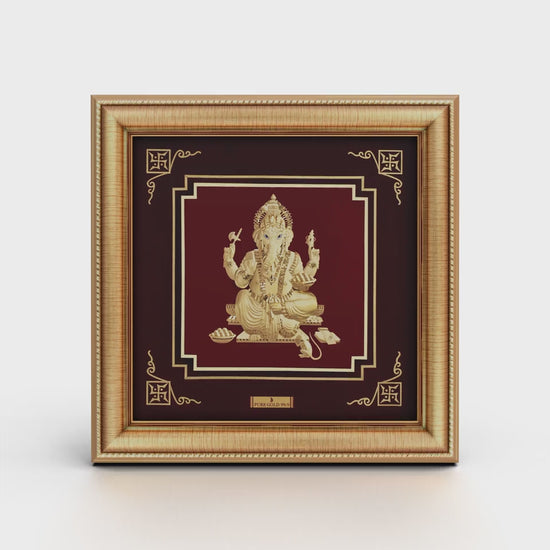 premium Lord Ganesha gold frame for Diwali gifting