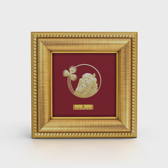 24K gold Radha Krishna artwork in premium frame – perfect for home decor and gifting.