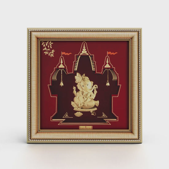 gold Ganesha frame for housewarming gift