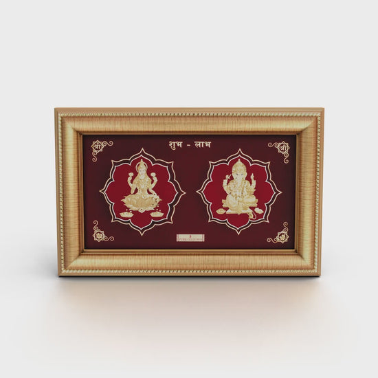 Laxmi Ganesh wall frame for housewarming gift and home temple