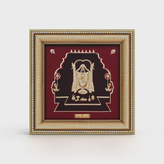 God balaji 24k gold frame. Perfect for house warming gifts , home decor , perfect wall mount balaji frame and table top .