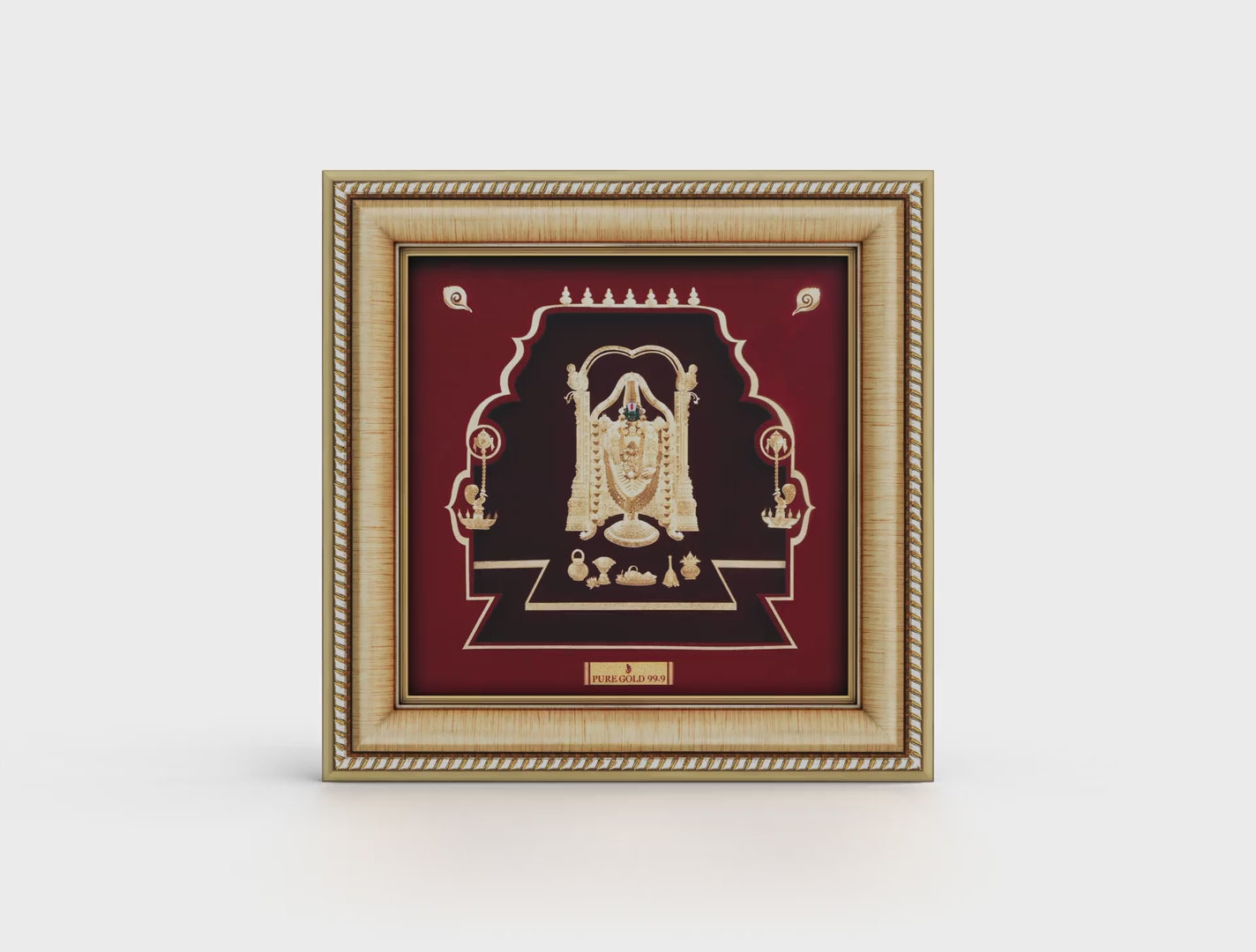 God balaji 24k gold frame. Perfect for house warming gifts , home decor , perfect wall mount balaji frame and table top .