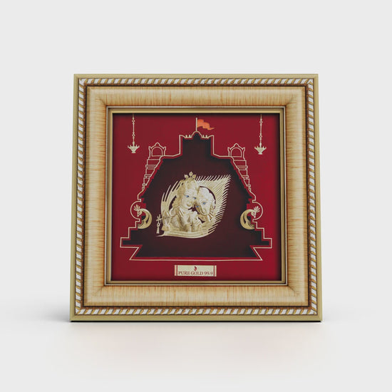Prima Art Radha Krishna 24K Gold Sheet Artwork Frame best for festival and corporate gifting 