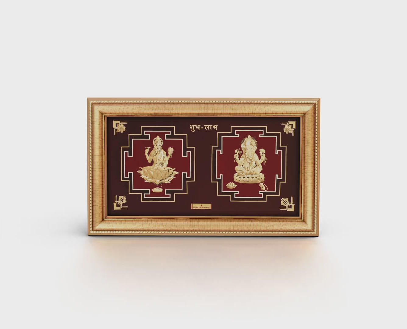 lakshmi Ganesha premium gold frame for housewarming gift.