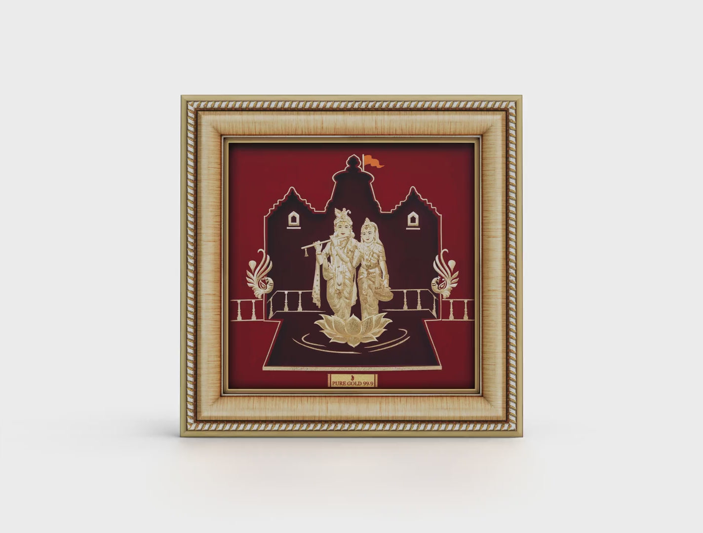 Prima Art god Radha Krishna 24K Gold Frame best for festival and corporate gifting . Best wall hanging radha krishna frame and table top. Available online. 