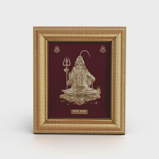 Lord Shiva gold artwork frame, wall hanging art frame. 