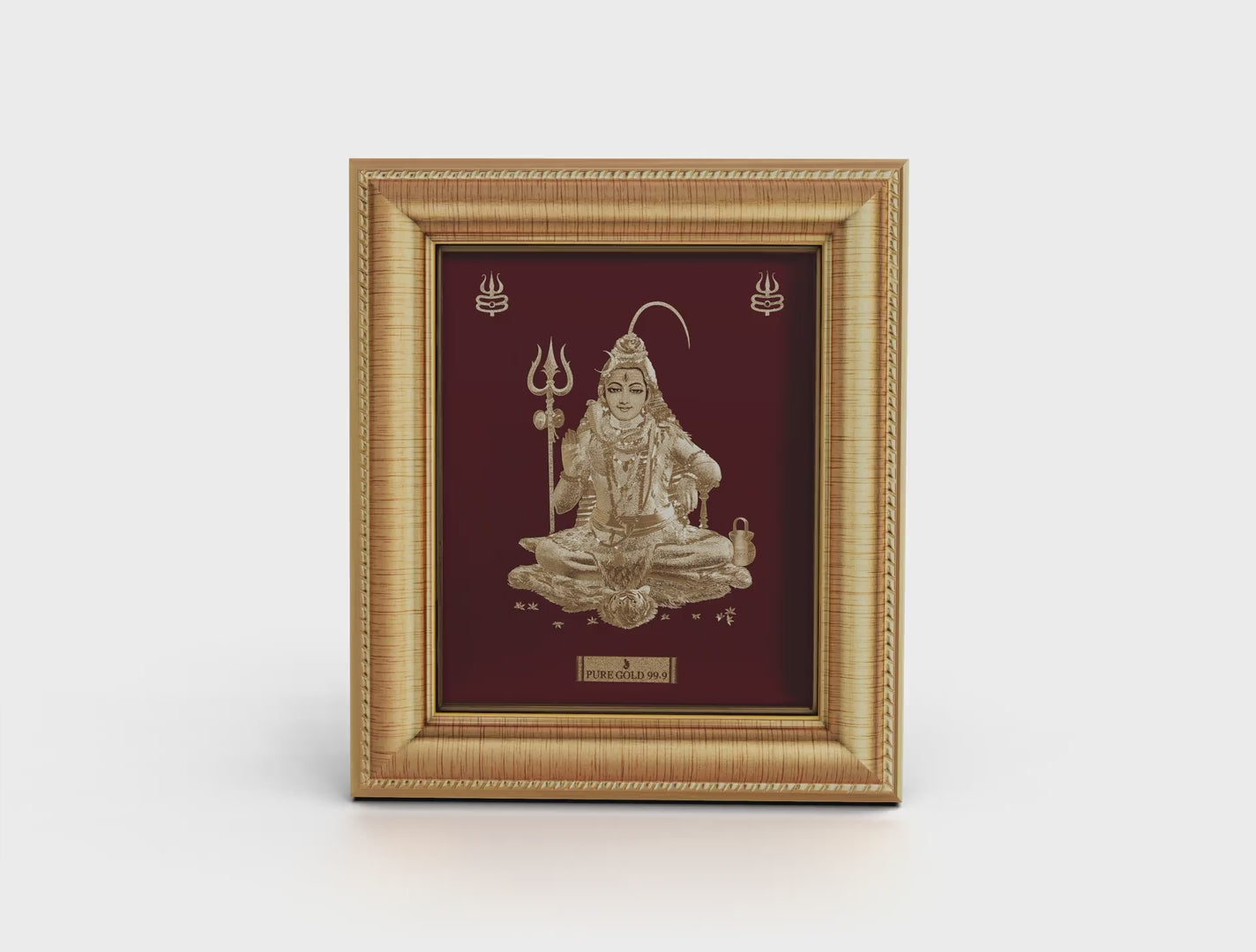 Lord Shiva gold artwork frame, wall hanging art frame. 