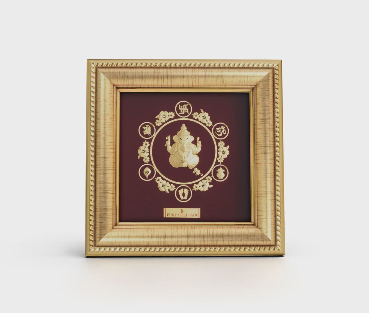 Prima Art Ganesha 24K Gold Sheet Artwork Frame best for festival and corporate gifting 