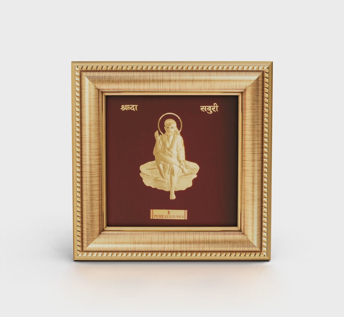 Prima Art Sai Baba 24K Gold Sheet Artwork Frame best for festival and corporate gifting 
