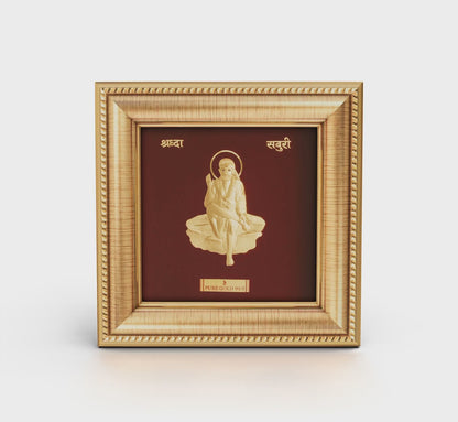 Prima Art Sai Baba 24K Gold Sheet Artwork Frame best for festival and corporate gifting 