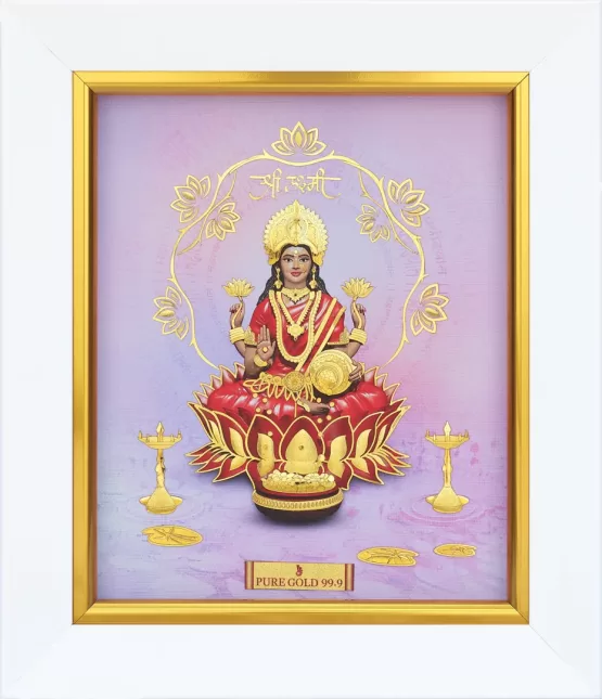 Prima Art Shree Laxmi 24K Pure Gold Artwork (s7)